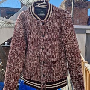 Scotch & Soda Burgundy Varsity Jacket